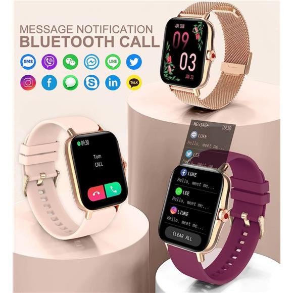 Smart Watch for Women(Call Receive/Dial), Fitness Tracker Waterproof Smartwatch - Picture 3 of 6